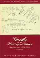 Cover of: Goethe in the History of Science by Frederick Amrine