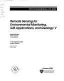 Cover of: Remote Sensing for Environmental Monitoring, GIS Applications, and Geology V: 19-20 September, 2005, Bruges, Belgium (SPIE Conference Proceedings)