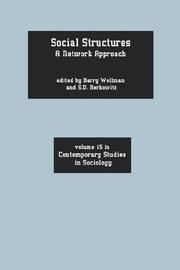 Cover of: Social Structures: A Network Approach (Contemporary Studies in Sociology)