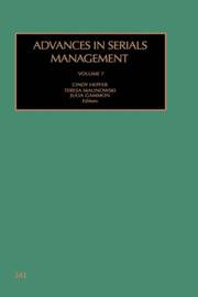 Cover of: Advances in Serials Management, Volume 7 (Advances in Serials Management) by 