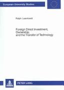 Foreign Direct Investment, Ownership, And The Transfer Of Technology (Europaische Hochschulschriften Reihe V, Volks- Und Betriebswirtschaft) by Ralph Leonhardt