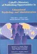 Cover of: Cabell's Directory of Publishing Opportunities in Educational Psychology and Administration