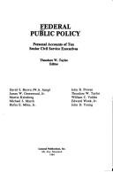 Cover of: Federal Public Policy by Theodore W. Taylor