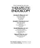 Cover of: Techniques in Therapeutic Endoscopy