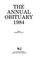 Cover of: The annual obituary.