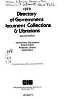 Cover of: Directory of Government document collections & librarians | American Library Association. Government Documents Round Table.