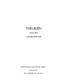 Cover of: Yves Klein, 1928-1962: a retrospective.