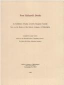 Cover of: Poor Richard's Books: An Exhibition of Books Owned by Benjamin Franklin Now on the Shelves of the Library Company of Philadelphia