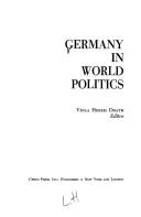 Cover of: Germany in World Politics