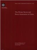 The Private Sector and Power Generation in China (World Bank Discussion Paper) by World Bank