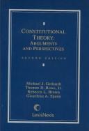 Cover of: Constitutional Theory: Arguments and Perspectives