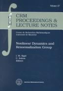 Cover of: Nonlinear Dynamics and Renormalization Group (Crm Proceedings & Lecture Notes, V. 27)