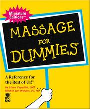 Massage for dummies by Steve Capellini