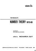 Cover of: Reviews in Number Theory, 1973-83 by Richard K. Guy