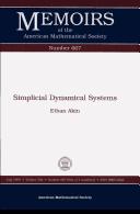 Cover of: Simplicial Dynamical Systems (Memoirs of the American Mathematical Society)