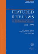 Cover of: Featured Reviews in Mathematical Reviews: 1997-1999
