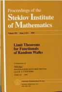 Cover of: Limit Theorems for Functionals of Random Walks (Proceedings of the Steklov Institute of Mathematics,Vol. 195)