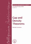 Cover of: Gap and Density Theorems (Colloquium Publications (Amer Mathematical Soc))