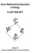 Cover of: Some Mathematical Questions in Biology: Plant Biology (Lectures on Mathematics in the Life Sciences, Vol 18)