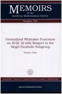Generalized Whittaker Functions on $SU(2,2)$ with Respect to the Siegel Parabolic Subgroup by Yasuro Gon