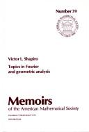 Cover of: Topics in Fourier and Geometric Analysis