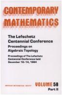 Cover of: Lefschetz Centennial Conference, Part 2 by Samuel Gitler