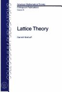 Cover of: Lattice Theory (Colloquium Publications (Amer Mathematical Soc)) by Garrett Birkhoff