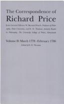 Cover of: The correspondence of Richard Price