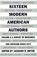 Cover of: Sixteen Modern American Authors by Jackson R. Bryer