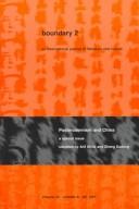 Cover of: Boundary 2: An International Journal of Literature and Culture (Special Issue by 