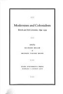 Modernism and colonialism by Richard Begam