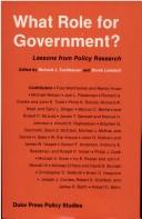 Cover of: What Role for Government?: Lessons from Policy Research (Duke Press Policy Studies)