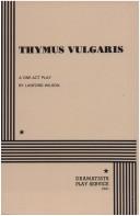 Cover of: Thymus vulgaris