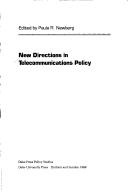 Cover of: New Directions in Telecommunications Policy: Regulatory Policy : Telephony and Mass Media (New Directions in Telecommunications Policy Series)