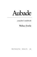 Cover of: Aubade by Wallace Fowlie