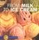 Cover of: From Milk to Ice Cream (Start to Finish)