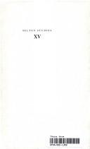 Cover of: Milton Studies, Volume XV by James D. Simmonds