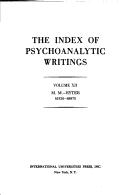 Cover of: Index of Psychoanalytic Writings, Vol. 12