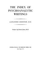 Cover of: Index of Psychoanalytic Writings