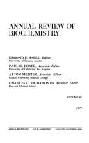 Cover of: Annual Review of Biochemistry 1979