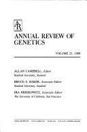 Cover of: Annual Review of Genetics: 1989 (Annual Review of Genetics)
