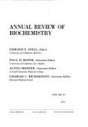 Cover of: Annual Review of Biochemistry 1974