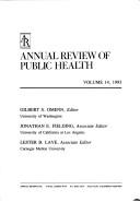 Cover of: Annual Review of Public Health: 1993 (Annual Review of Public Health)