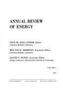 Cover of: Annual Review of Energy by Jack M. Hollander