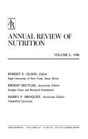 Cover of: Annual Review of Nutrition by Robert E. Olson, Ernest Beutler
