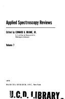 Cover of: Applied Spectroscopy Reviews. | E. G. Brame