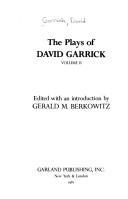 Cover of: The plays of David Garrick by David Garrick, David Garrick