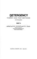 Detergency by W. G Cutler