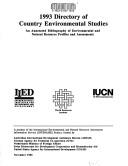 Cover of: 1993 Directory of Country Environmental Studies an Annotated Bibliography of Environmental and Natural Resource Profiles and Assessments | Tunstall