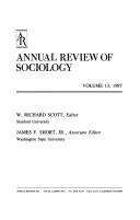 Cover of: Annual Review of Sociology by W. Richard Scott, W. Richard Scott